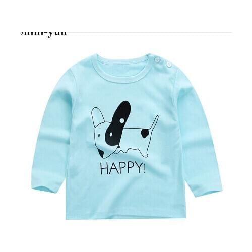 Infants Clothes 18M-6Years Old New Cartoon Animals Children Kids Shorts T Shirt Spring Autumn Baby Boys Girls T-Shirt