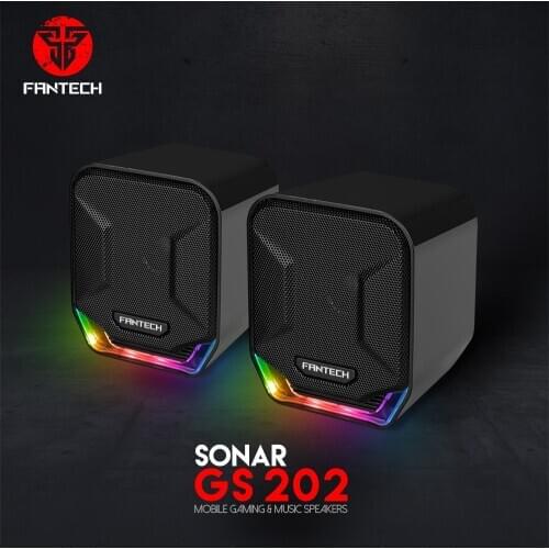 Fantech GS202 RGB Computer Speaker USB 3.5MM Plug Stereo Surround Speaker For Desktop PC Laptop TV BOX Gaming Speaker