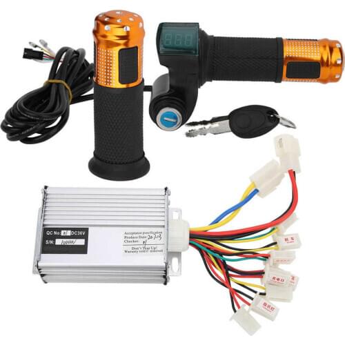 Electric Bicycle Controller Set 36V 1000W Controller and Universal Throttle Grip with Screen Display Set Equipment Controller