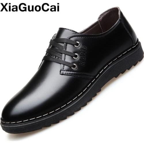 Autumn Winter Men Shoes Leather Casual Breathable Male Footwear Business British Luxury Outside Warm Lace Up Mans Flats 2020