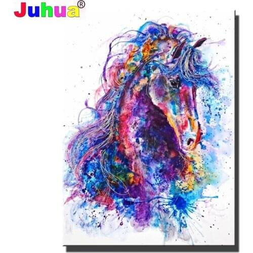 Colorful Horse 5D Diamond Painting Kits full drill Square DIY Diamond embroidery needlework Mosaic Art Animal Home Decor
