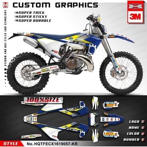 KUNGFU GRAPHICS Racing Sticker Kit for TE FE TX FX FS TC FC 125 150 250 300 350 450 501 2016 2017 2018 2019, Blue