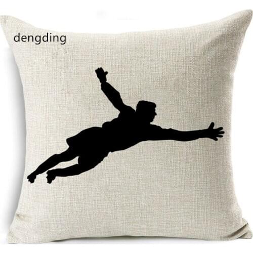 Pillow cases Football Sports Cool Actions Pillow cover Square Linen Cotton For Travel Sleeping Home Textile