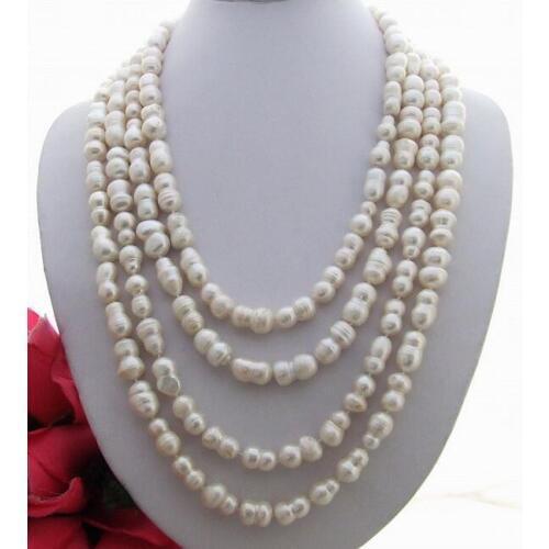 Charming! 100" 18MM White Pearl Necklace