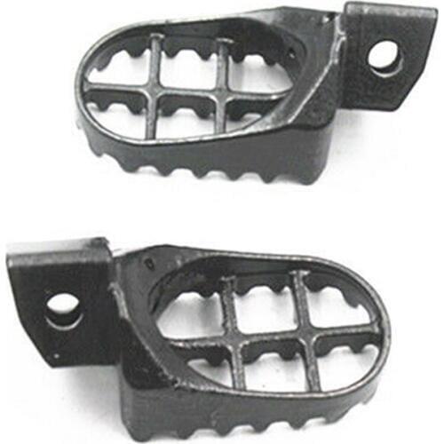 Pair Gray Foot Pegs Footrests For Kawasaki KDX200 KDX220R KDX250 KX125 KX250 KX500 Motorcycle