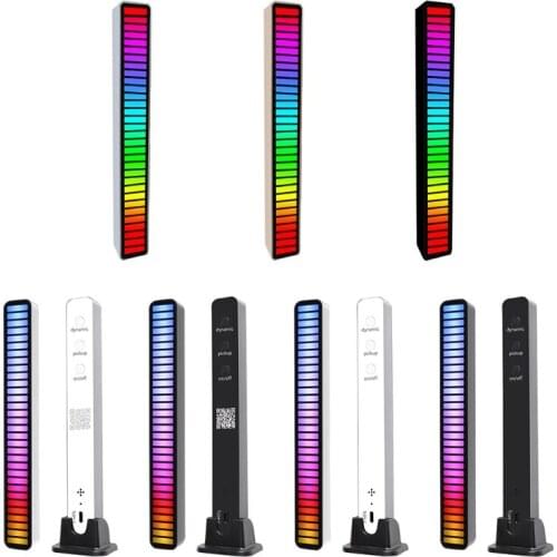 85WD LED Car Atmosphere Light Charging Voice Control Decoration Car Accessories with Multi Mode Display for Car Desktop Home