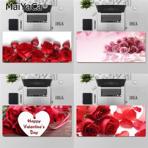 Maiyaca Valentines day roses Gaming Player desk laptop Rubber Mouse Mat Free Shipping Large Mouse Pad Keyboards Mat