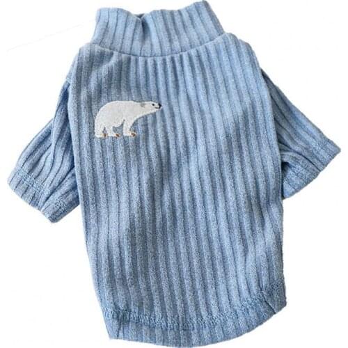 Pet Shirt Half-high Collar Comfortable Long Sleeve Dog Pullover Shirt Clothing for Autumn