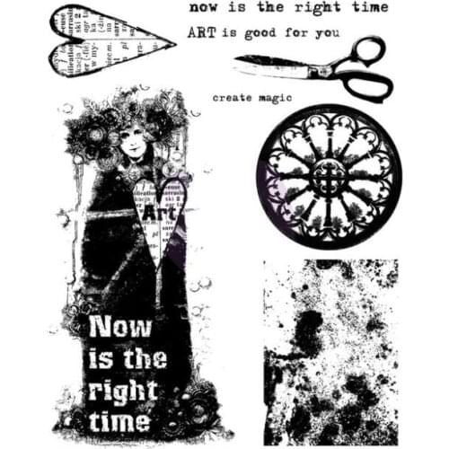 Now is the right time transparent Clear Silicone Stamp/Seal for DIY scrapbooking/photo album Decorative clear stamp sheets B033