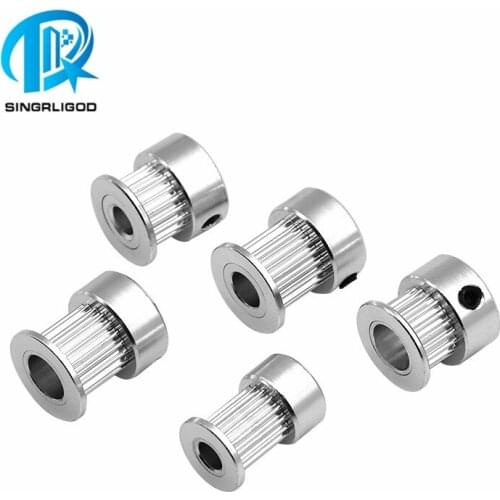 1PCS 3D Printer parts 20 teeth GT2 Timing Pulley Bore 5mm 6.35mm 8mm for Width 6mm GT2 synchronous belt 2GT Belt 20teeth pulley