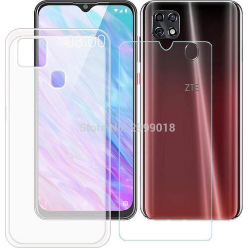 For ZTE Blade 20 Smart 2019 Case Cover + Screen Protector Tempered Glass Protective Film For ZTE Blade 20 Smart 2019 6.49 inch