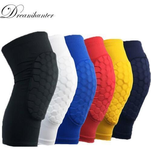 Honeycomb Compression Leg Sleeve Basketball kneepad Football support Leg Warmers Knee Protector Sport Safety Shin Knee Guard Gym