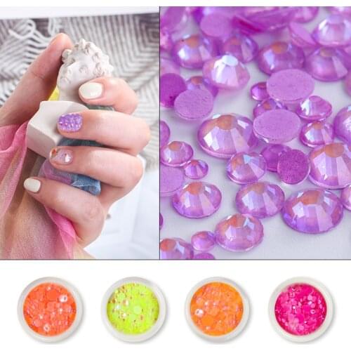Mix Size Flatback Rhinestones Shiny Glass Strass Korean Style Nail Decoration Accessories None Hotfix Crystal Rhinestones
