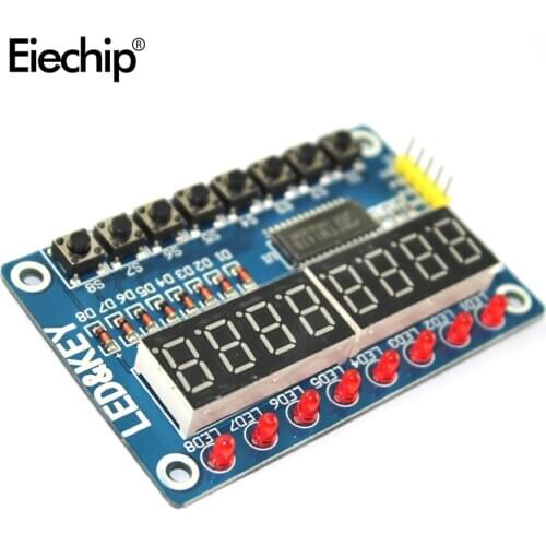 TM1638 LED Display Module 16 Keys 7 Segment 8Bit Digital Display Button Driver Board LED Digital Tube For Arduino DIY