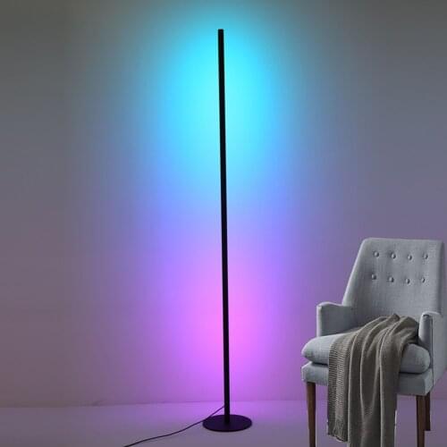 80cm RGB Corner Floor Lamp Dimmable LED Colorful Atmosphere Light Bedroom Gaming Room Club Dining Room Home Indoor Decor