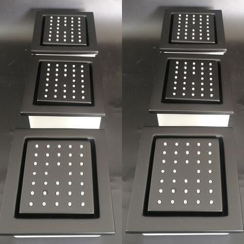 Bathroom Shower Head Black Shower Body Jet Massage Sprayer Rainfall Body Jets Water Saver Rain Showerhead Accessories 360 Rotate