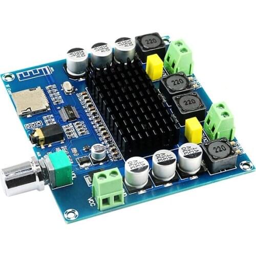 XH-A105 Bluetooth 5.0 TDA7498 digital amplifier board 2x100W speaker Stereo Audio AMP Module Support TF Card AUX