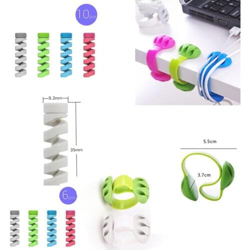 10/6/1pcs Cable Protector Bobbin Winder Data Line Case Rope Protection Spring Twine For Phone USB Earphone Cover Desk Organizer