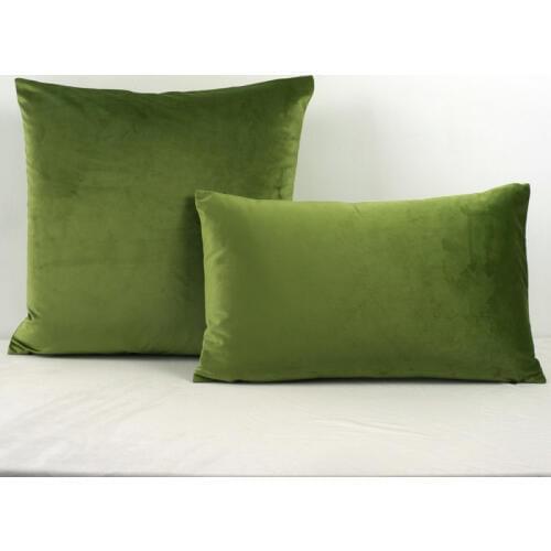 Grass Green Velvet Cushion Cover Pillow Case Lovely Soft Pillow Cover No Balling-up Without Stuffing