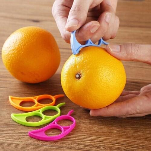 10pcs Orange Peelers Two Finger Peeling Stripper Fruit Easy Opener Citrus Peel Stripper Kitchen Gadgets And Accessories