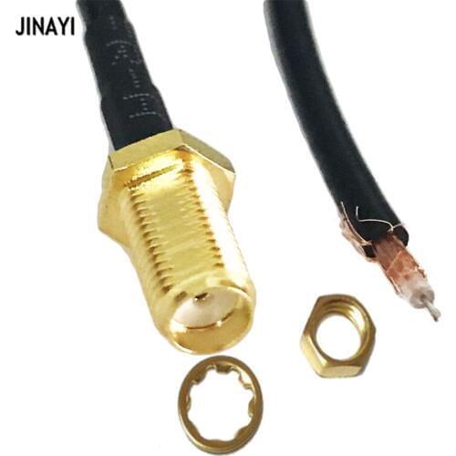 10pcs SMA female Bulkhead Single-end Connector RF pigtail Cable RG174 10cm 15cm 30cm