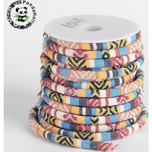 10yards/roll Polyester Ethnic Cords Rope for DIY Bracelets Making 7x5mm