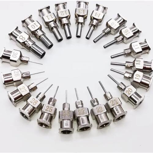 12PCS/LOT all metal dispensing needle 1/4inch-cannula blunt-end