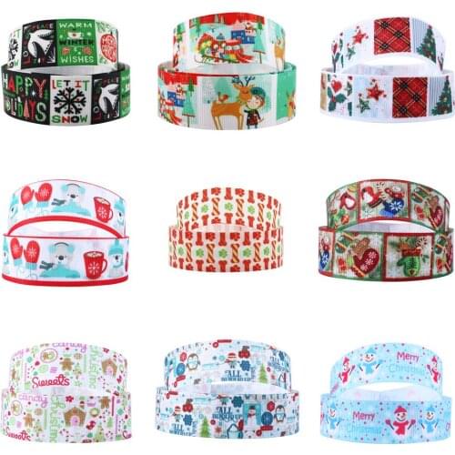 Christmas Grosgrain Ribbon Fabric Gift Wrapping DIY Sewing Wrapping Art Sewing Bow-knot Crafts Home Packing,50Yc11429