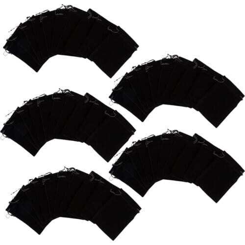 50 Pieces Gift Bags Velvet Drawstring Pouch Wedding Favor Storage Bag for Jewelry