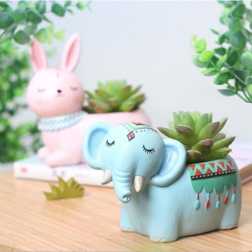 American Cartoon Cute Landscape Flowerpots Fleshy Planting Potted Home Decoration Accessories Nordic Bonsai Ornaments Crafts