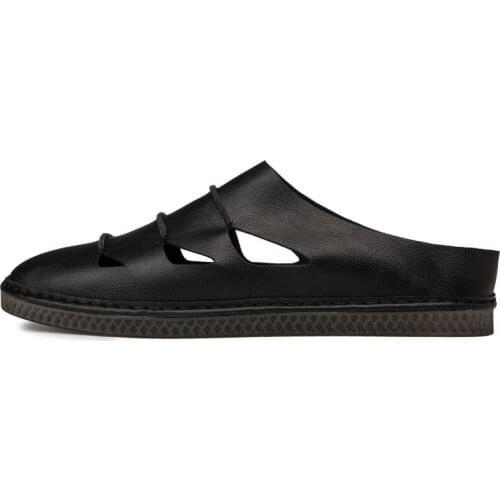 Big rubber leather white para in cuero praia sandalhas hole homens sandalia walking mens summer for sandal couro beach dress de