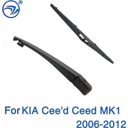 Wiper 12" Rear Wiper Blade & Arm Set Kit Fit For KIA Cee'd Ceed MK1 2006 - 2012 Windshield Windscreen Rear Window