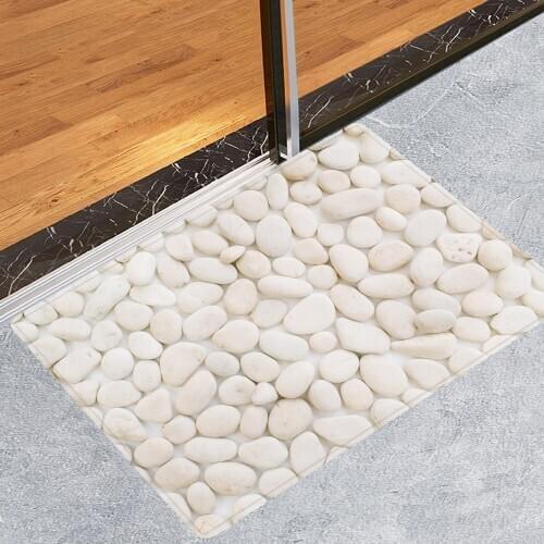 Printed Floor Mat Entrance Door Mats Kitchen Carpet Stone Pattern Home Decor Carpets Absorbent Bedroom Sofa Beside Floor Rugs