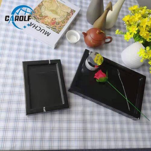 Square Marbled Resin Storage Tray Jewelry Display Plate Cosmetic Sundries Organizer Hotel Restaurant Serving Tray for Decor