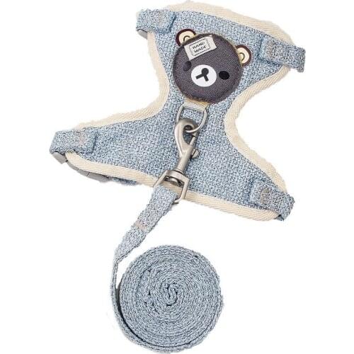 Dog Harness And Leash Pull Nylon Pet Leashes For Small Dogs French Bulldog Lead Leash And Collar Set For Yorkies