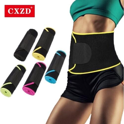 CXZD 2021 New Women Waist Trainer Corset Top Shaper Corset Girdles Firm Control Waist Adjustable Fitness Slimming Belt