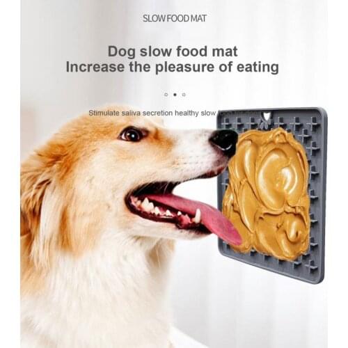 Pet Silicone Pad Dog Drinking Water Food Mat Dog Slow Feeder Bowl Portable Sucker Waterproof Pet Products Easy Clean Supplies