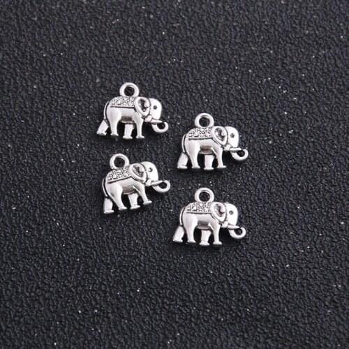 16pcs/lot 12*14mm Antique Zinc Alloy mini Elephant Charms Fashion Pendan Making