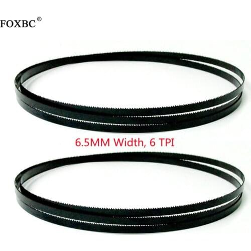 FOXBC 2PCS Bandsaw Blades for Scheppach 1486/2095/2369/2895/3430mm 6TPI 6.5MM Width Carbon Band Saw Woodworking Tools