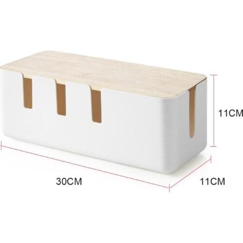 Portable Power Strip Wire Case Anti Dust Charger Socket Cable Organizer Desktop Network Line Storage Bin Box F1CC