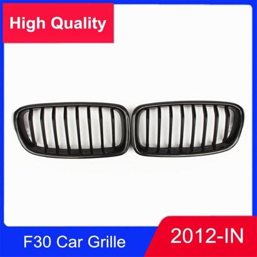 Pair Bright Black Racing Grille For F30 1-Slat Front Bumper Mesh Grill Grille For BMW 3 Series F35 ABS 2012-IN