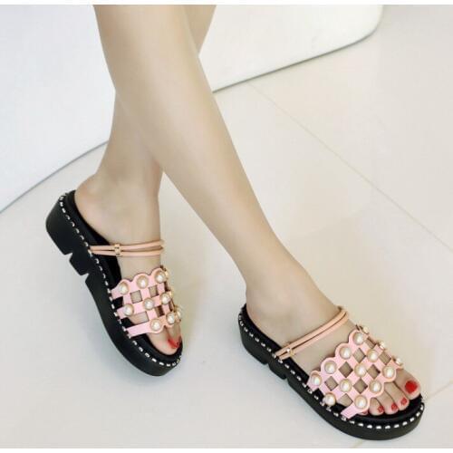 Big Size High heels sandals women shoes woman summer ladies Rivet muffin with thick sole sandals