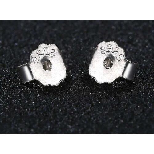4*4.50mm 925 Sterling Silver Butterfly Earrings Back Fit Stud Earrings Clasp Earring Stopper DIY Earring Fashion Jewelry Finding
