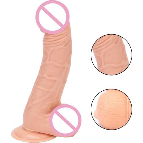 Silicone Ultra Thick Big Dildo Female Masturbator Stiff Realistic Penis Glans Sex Toys for Women Lesbian Erotic Huge Dick