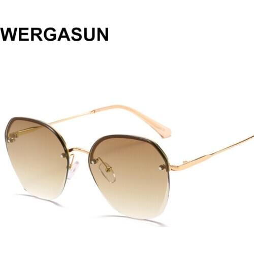 WERGASUN 2020 New Fashion Vintage Round Sunglasses Women Luxury Brand Original Design Sun Glasses Female Oculos UV400