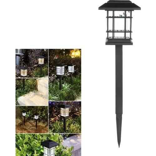 2pcs Solar LED Lawn Lights Outdoor Small House Lights Mini Rainproof Solar Lights Small Palace Lights Garden Garden Lights