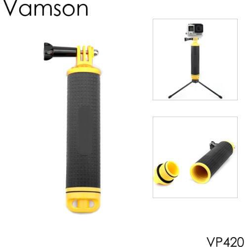 Vamson for Gopro 8 Accessories Floaty Bobber Handheld Monopod Grip selfie stick For GoPro Hero 7 5 4 for Xiaomi yi VP418