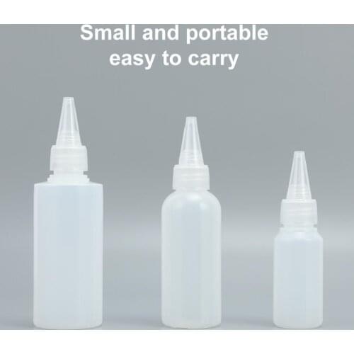 WarmHome 10Pcs 30/60/100ML Tip Applicator Bottles Transparent High Elastic Plastic DIY Squeezable Glue Bottle Craft Tools for Ho