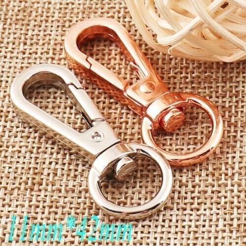 12 pcs Rose Gold/Silver Lobster Swivel Clasps,Carabiner Clasp Claws Purse Strap Buckle Gate Bag Handbag Snap Hook Bag Finding