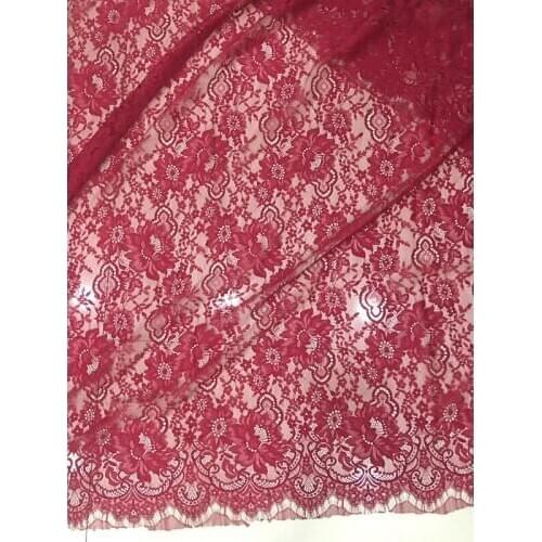 GLace 1pcs/lot rose red embroidery patchwork eyelash lace fabric womens dress cloth accessories TX1117